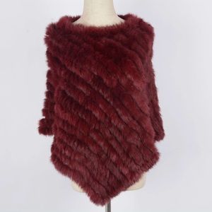 COMING SOON! 100% genuine rabbit fur poncho/wrap